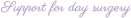 Support for day surgery